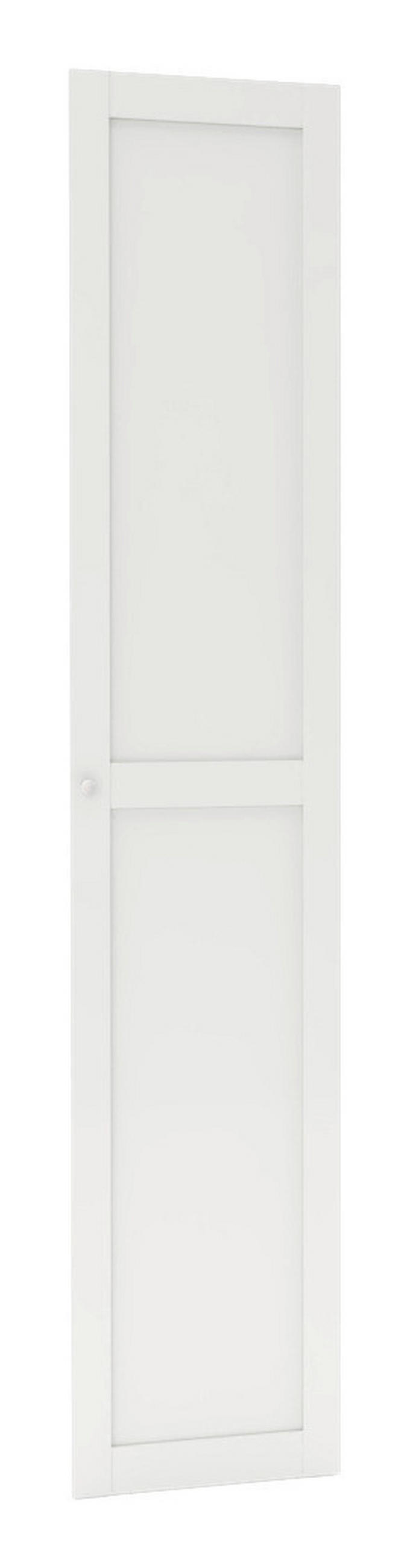 VRATA bela   45,4/203/1,8 cm    - boja aluminijuma/bela, Konvencionalno, pločasti materijal/plastika (45,4/203/1,8cm) - Hom`in