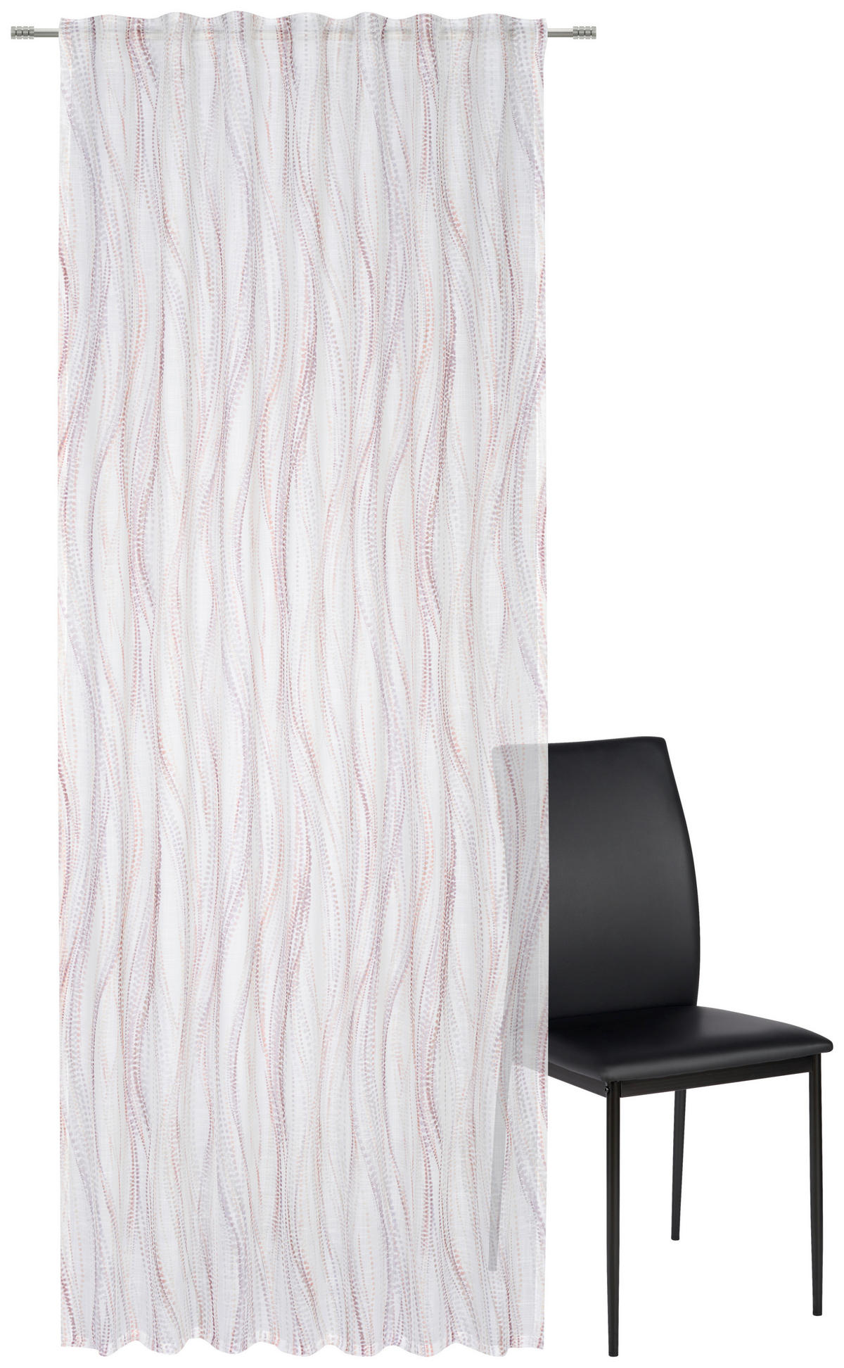 HOTOVÝ ZÁVĚS, poloprůhledné, 140/245 cm - fialová, Konvenční, textil (140/245cm) - Esposa