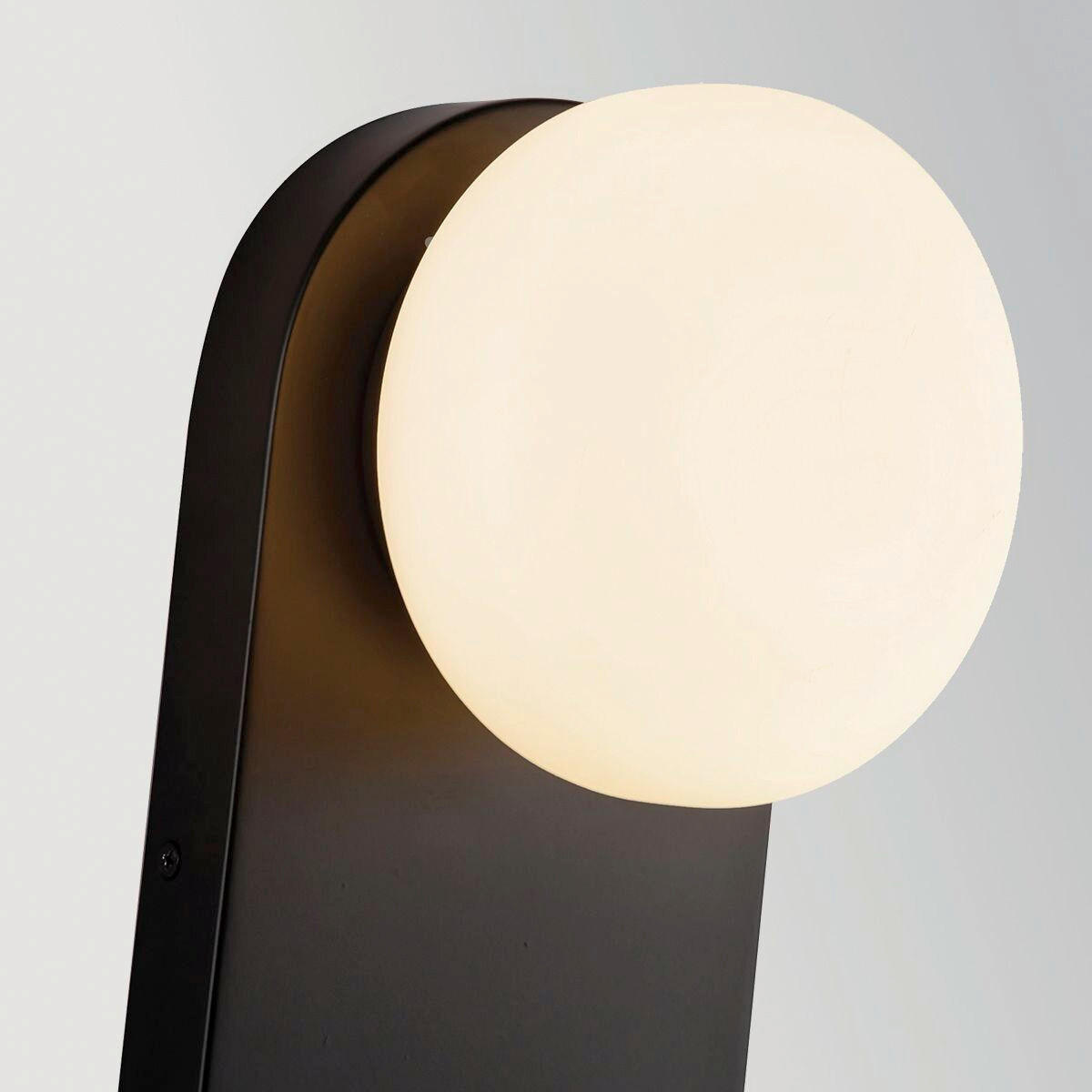 WANDLEUCHTE Alora Mood 32/14,2/12,1 cm  - Schwarz, Design, Glas/Metall (32/14,2/12,1cm) - Elstead Lighting