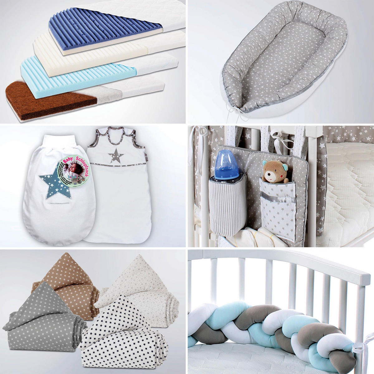BEISTELLBETT Babybay Boxspring 96,5/54/96 cm  - Schieferfarben/Grau, Basics, Holz (96,5/54/96cm) - Babybay