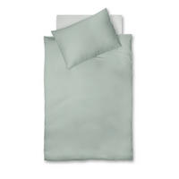 BETTWÄSCHE 2-teilig Satin, Leinenoptik 140/200 cm  - Salbeigrün, Basics, Textil (140/200cm) - Fleuresse