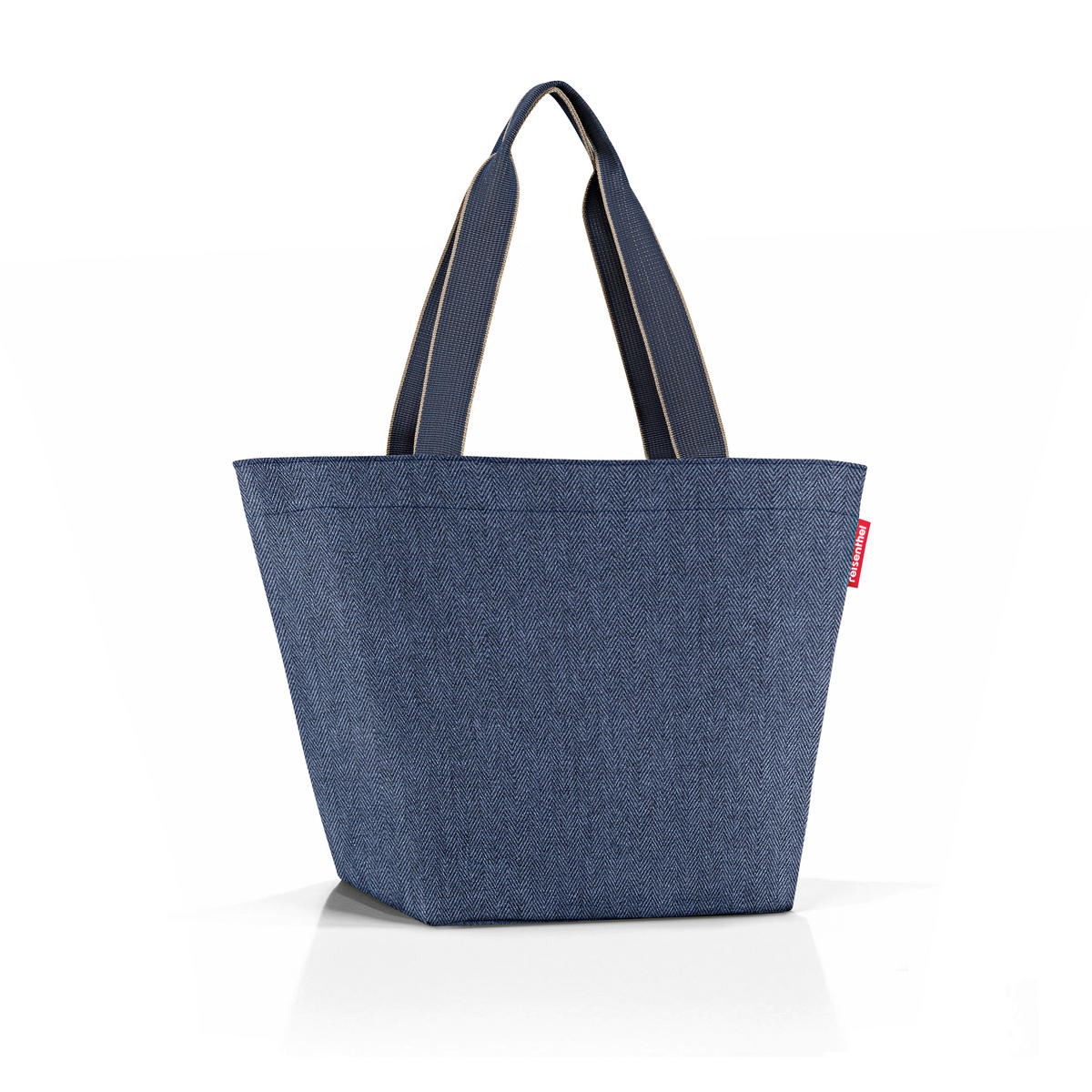 KABELKA SHOPPER tmavomodrá - čierna/biela, Basics, textil (51/30,5/26cm) - Reisenthel