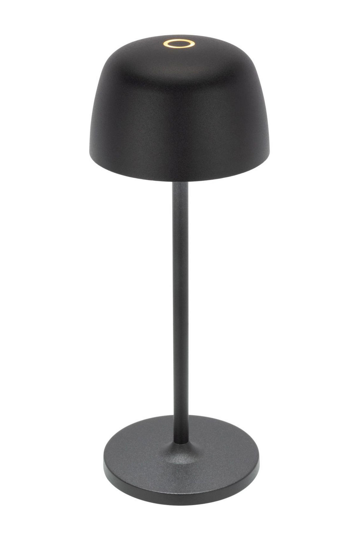 STOLNÍ LAMPA NA BATERIE 10,5/27 cm - černá/průhledné, Design, kov/plast (10,5/27cm) - Novel