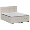 BOXSPRINGBETT 180/200 cm  in Greige  - Greige/Schwarz, Konventionell, Kunststoff/Textil (180/200cm) - home24