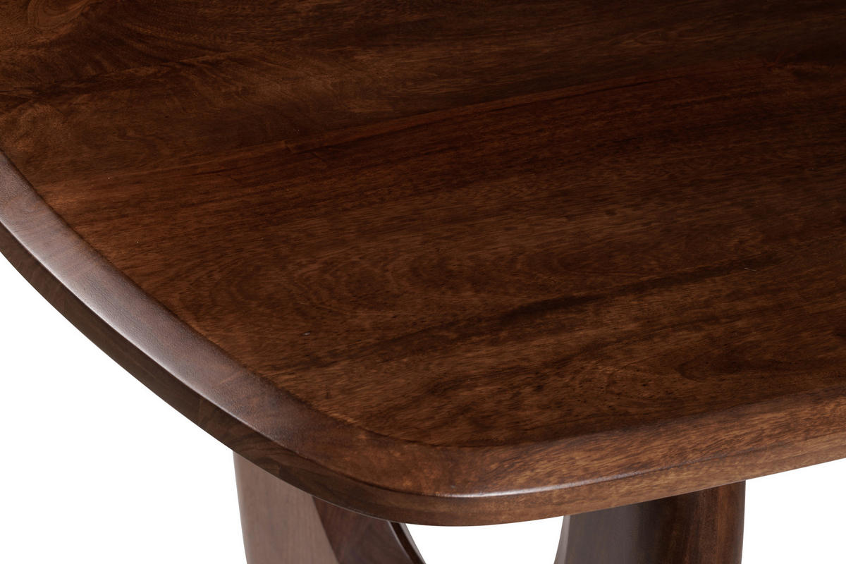 ESSTISCH 200/76/100 cm Echtholz  Holz rechteckig Walnussfarben  - Walnussfarben, MODERN, Holz (200/76/100cm) - Livetastic