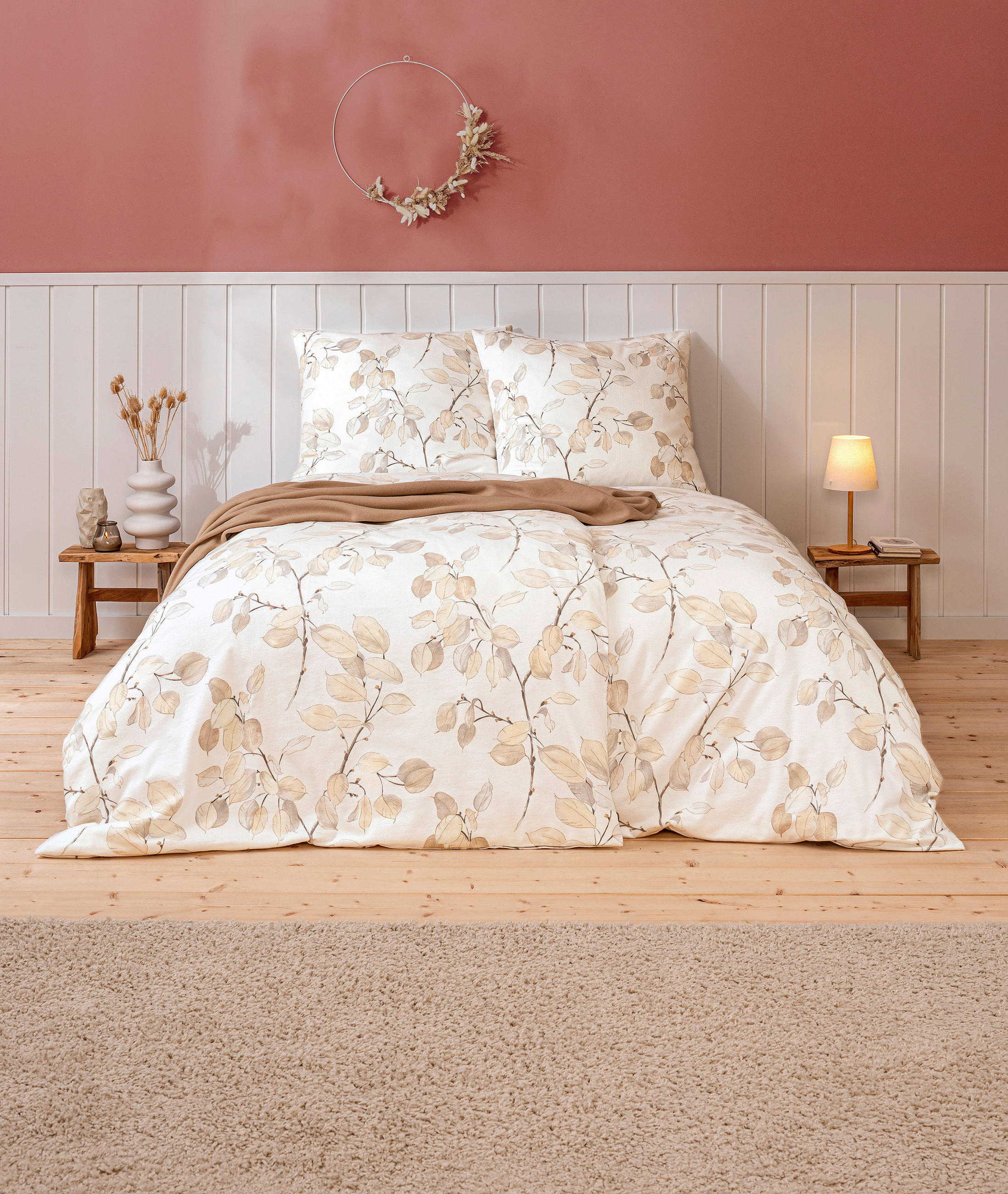 BETTWÄSCHE Atelier Flanell 155/200 cm  - Sandfarben, Design, Textil (155/200cm) - Estella