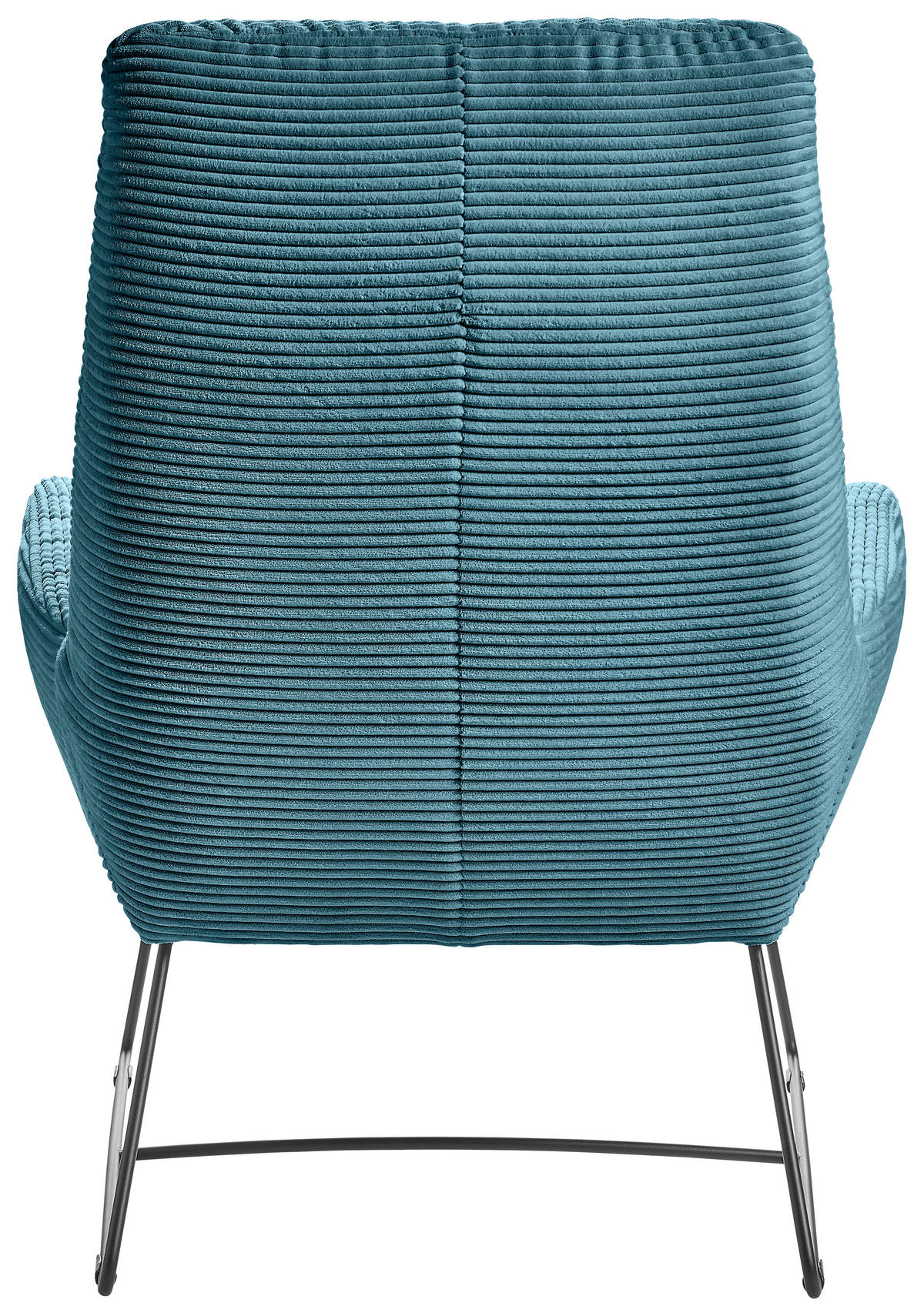 SESSEL Cord Petrol    - Petrol/Schwarz, Design, Textil/Metall (82/102/81cm) - Hom`in