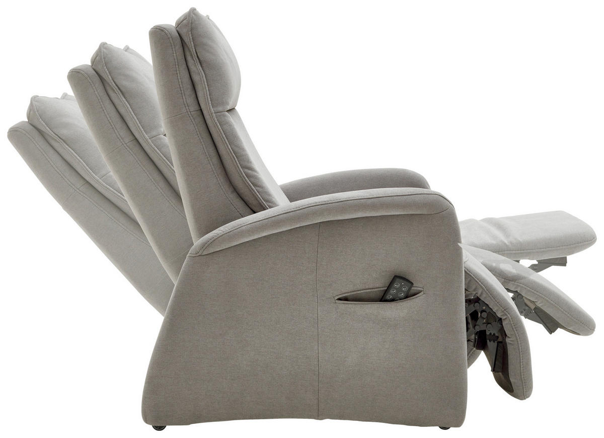 FERNSEHSESSEL in Chenille Grau  - Grau, KONVENTIONELL, Kunststoff/Textil (79/108/87cm) - Valdera