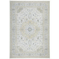 VINTAGE-TEPPICH Leo 160/230 cm  in Creme, Gelb, Pastellblau  - Pastellblau/Gelb, Design, Kunststoff/Textil (160/230cm) - Novel