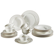 KOMBISERVICE 30-teilig - Beige/Weiß, Basics, Keramik - Ritzenhoff Breker