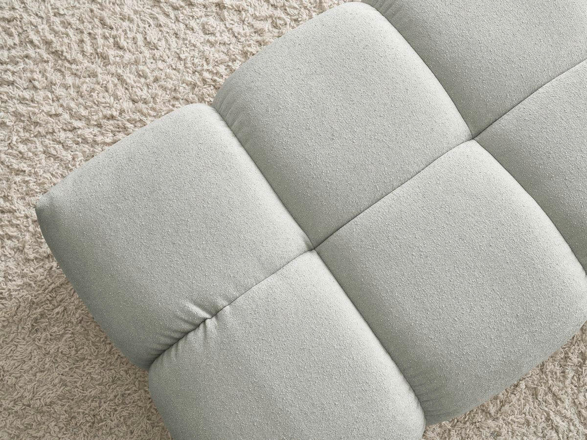 HOCKER EVEREST Struktur Hellgrau  - Hellgrau/Schwarz, MODERN, Kunststoff/Textil (140/70/40cm)