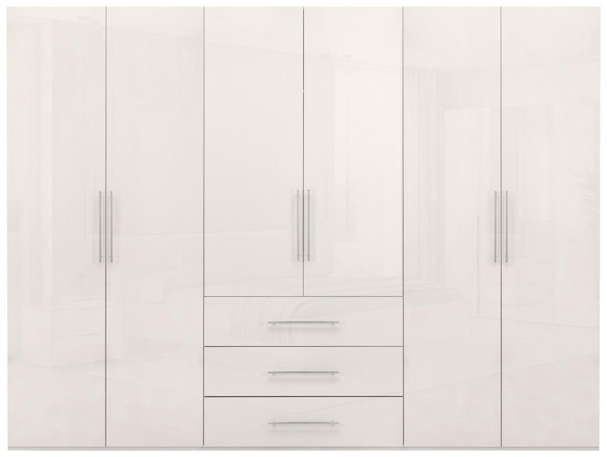 KLEIDERSCHRANK 294/219/59 cm,  in Kaschmir, 6-türig  - Kaschmir/Alufarben, KONVENTIONELL, Holzwerkstoff/Metall (294/219/59cm) - Carryhome