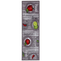 STAZA ZA KUHINJU 45/150 cm   siva, zelena, crvena  Tomato  - siva/zelena, Konvencionalno (45/150cm) - Esposa