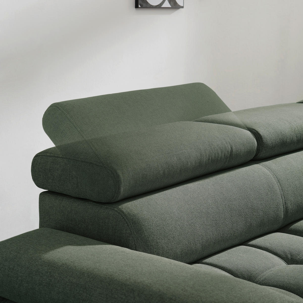 KUTNA GARNITURA tekstil  tamno zelena   - tamno zelena/crna, Design, tekstil/metal (263/223cm) - Welnova