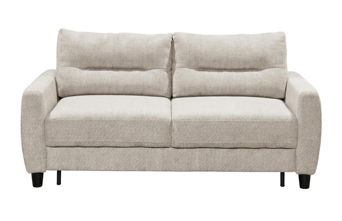 SCHLAFSOFA Chenille Weiss  - Weiss/Schwarz, Modern, Holz/Textil (192/83/99cm) - MID.YOU