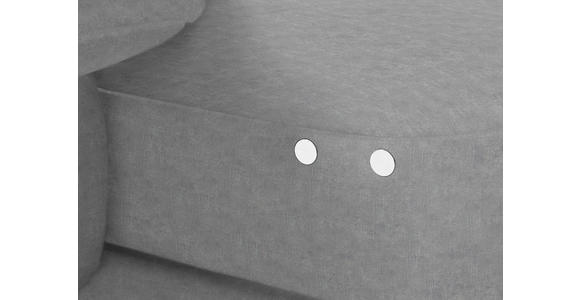 ECKSOFA in Velours Hellgrau 180/310 cm - Hellgrau/Schwarz, Design, Textil/Metall (180/310cm) - Dieter Knoll