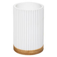 LONČEK ZA SPIRANJE UST - bela, Design, umetna masa (7,1/11/7,1cm) - Homeware
