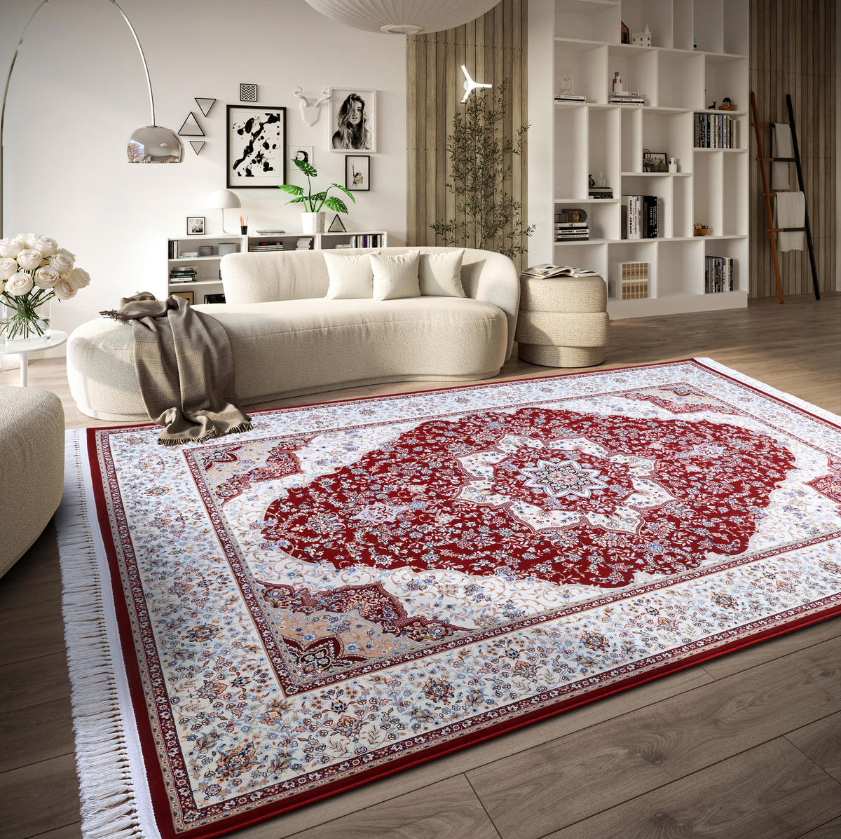 FLACHWEBETEPPICH 190/285 cm Kollektion 1870 Creme, Bordeaux  - Bordeaux/Creme, Design, Kunststoff/Textil (190/285cm) - Villeroy & Boch