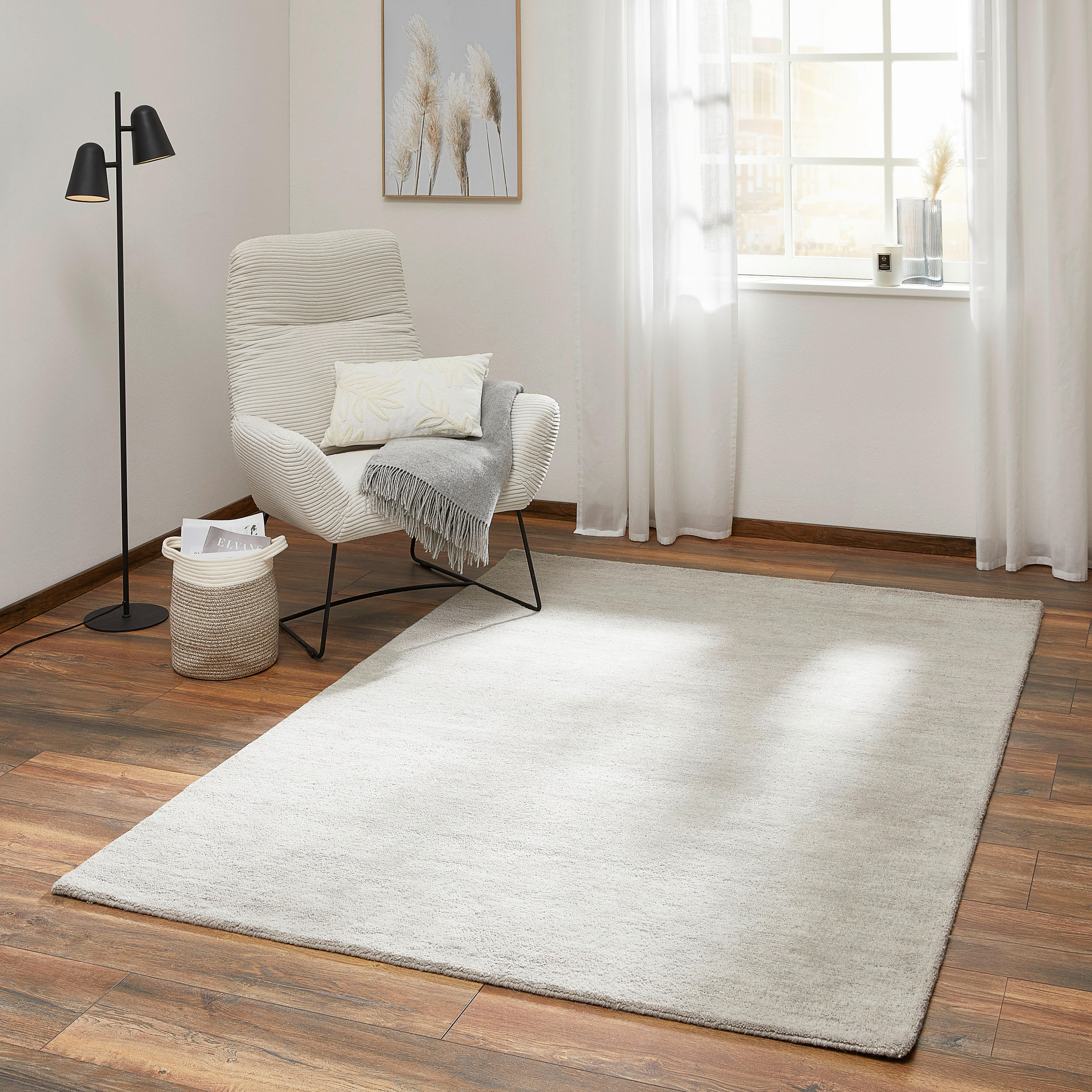 WOLLTEPPICH 130/190 cm Grau  - Grau, Design, Textil (130/190cm) - Linea Natura