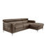 Ecksofa Braun Lederlook - Chromfarben/Braun, Design, Textil/Metall (226/169cm) - Carryhome Ecksofa Braun Lederlook - Chromfarben/Braun, Design, Textil/Metall (226/169cm) - Carryhome