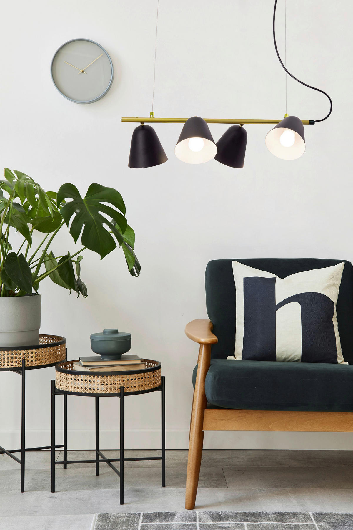 STEHLEUCHTE    - Goldfarben/Schwarz, Design, Kunststoff (145cm) - Näve