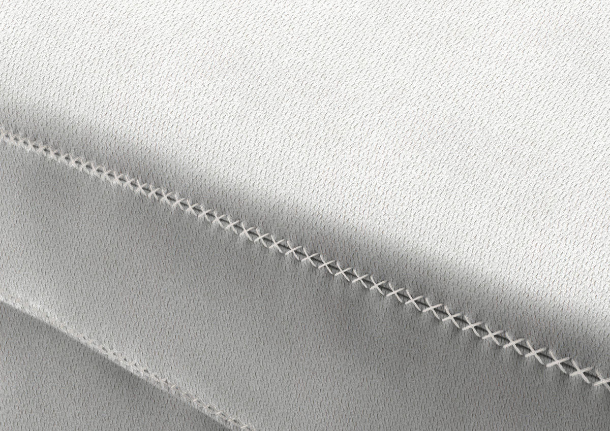 ECKSOFA in Mikrofaser Ecru  - Ecru/Eichefarben, Natur, Holz/Textil (226/273cm) - Beldomo System