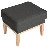 HOCKER Flachgewebe Anthrazit  - Anthrazit/Naturfarben, KONVENTIONELL, Holz/Textil (50/41/41cm) - Max Winzer