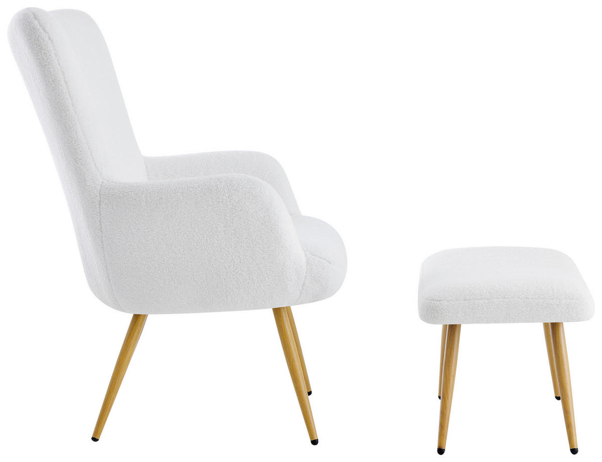 RELAX FOTEL SZETT - Sonoma tölgy/fehér, Design, textil/fém (68/100/78cm) - Ti'me