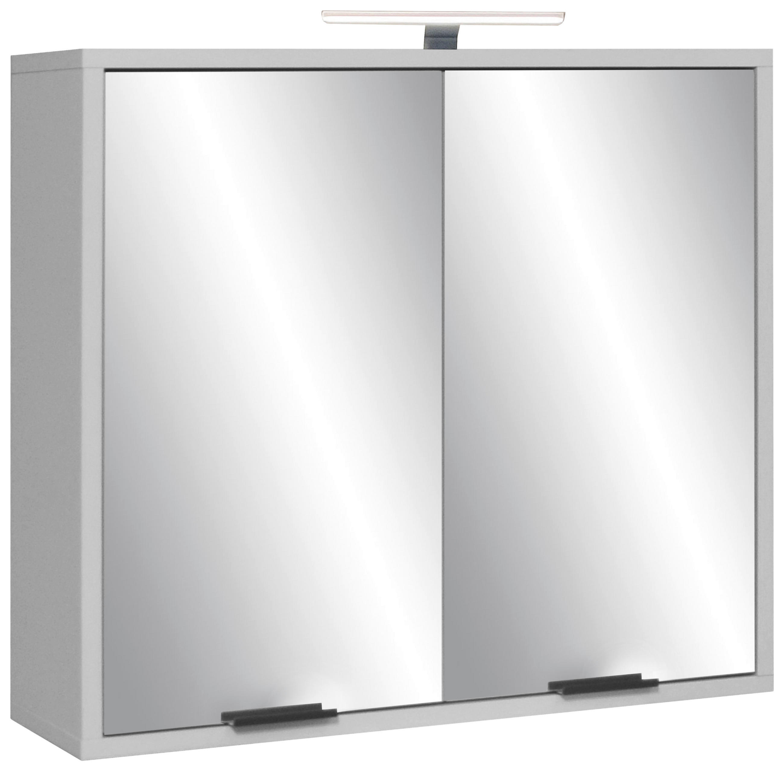Livetastic Spiegelschrank Grau 71x65x22 cm