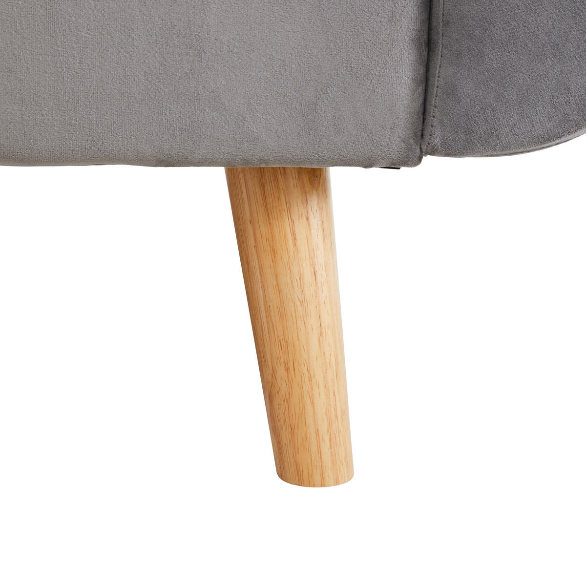 ZOFA S POSTELJNO FUNKCIJO,  siva tekstil  - siva/naravne barve, Moderno, tekstil/les (212/92/81cm) - MID.YOU
