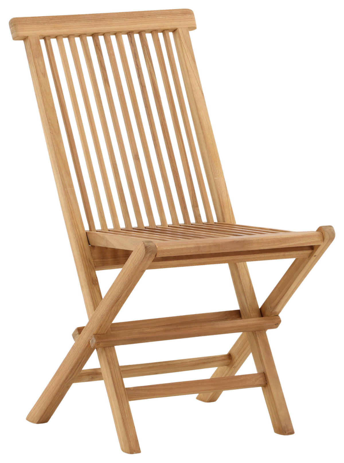 Klappstuhl 2er-Set Teakholz Teakfarben  - Teakfarben, KONVENTIONELL, Holz (47/89/62cm) - Gardenson