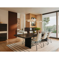 ESSTISCH in Holz, Metall 400/100/75 cm  - Eiche dunkel/Schwarz, Natur, Holz/Metall (400/100/75cm) - TEAM 7