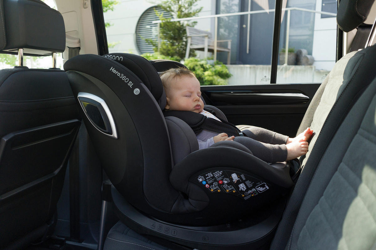 REBOARDER-KINDERSITZ HERO360 SL Twill Black  - Schwarz, Basics, Kunststoff/Textil (44/65/55cm) - Osann