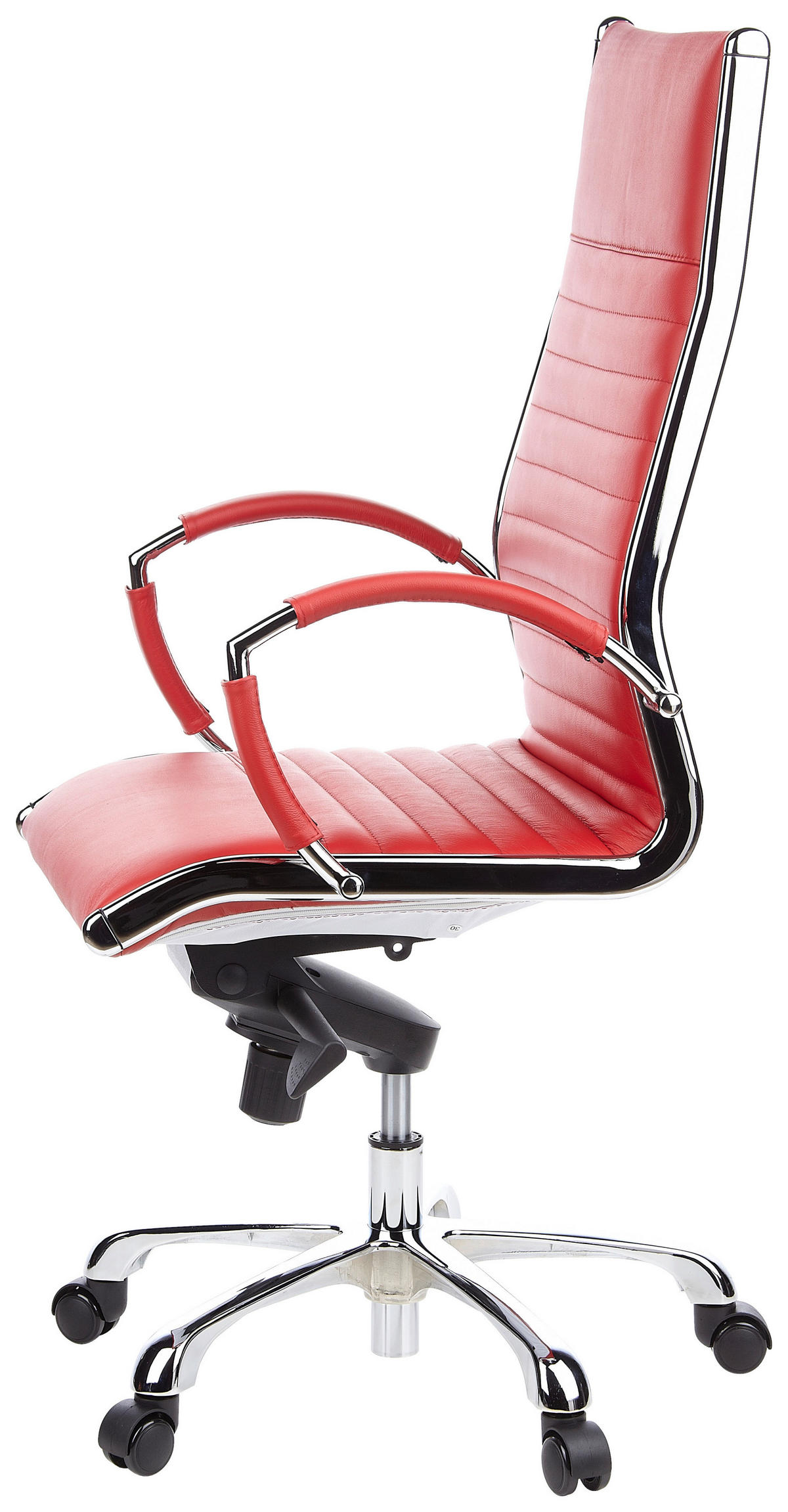 DREHSTUHL Lederlook Rot  - Rot, MODERN, Leder/Kunststoff (60/125/50cm) - MID.YOU