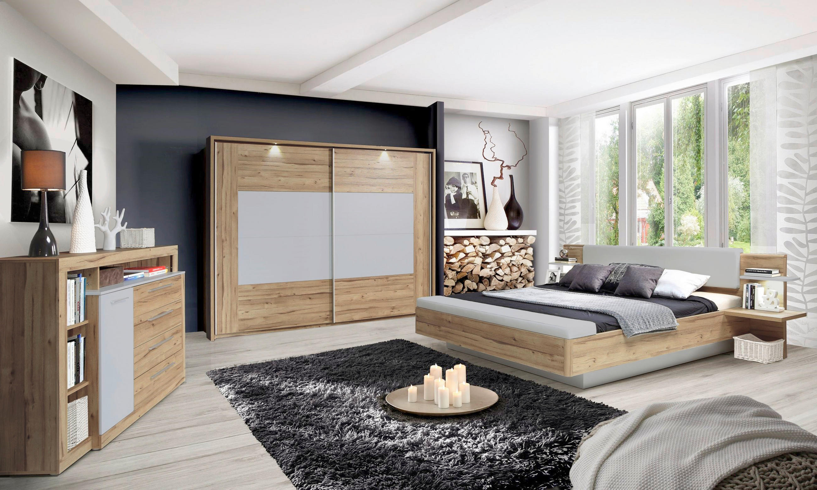 SIDEBOARD  in 161/107/43 cm  - Alufarben/Eiche Artisan, KONVENTIONELL, Holzwerkstoff/Kunststoff (161/107/43cm) - Ti'me