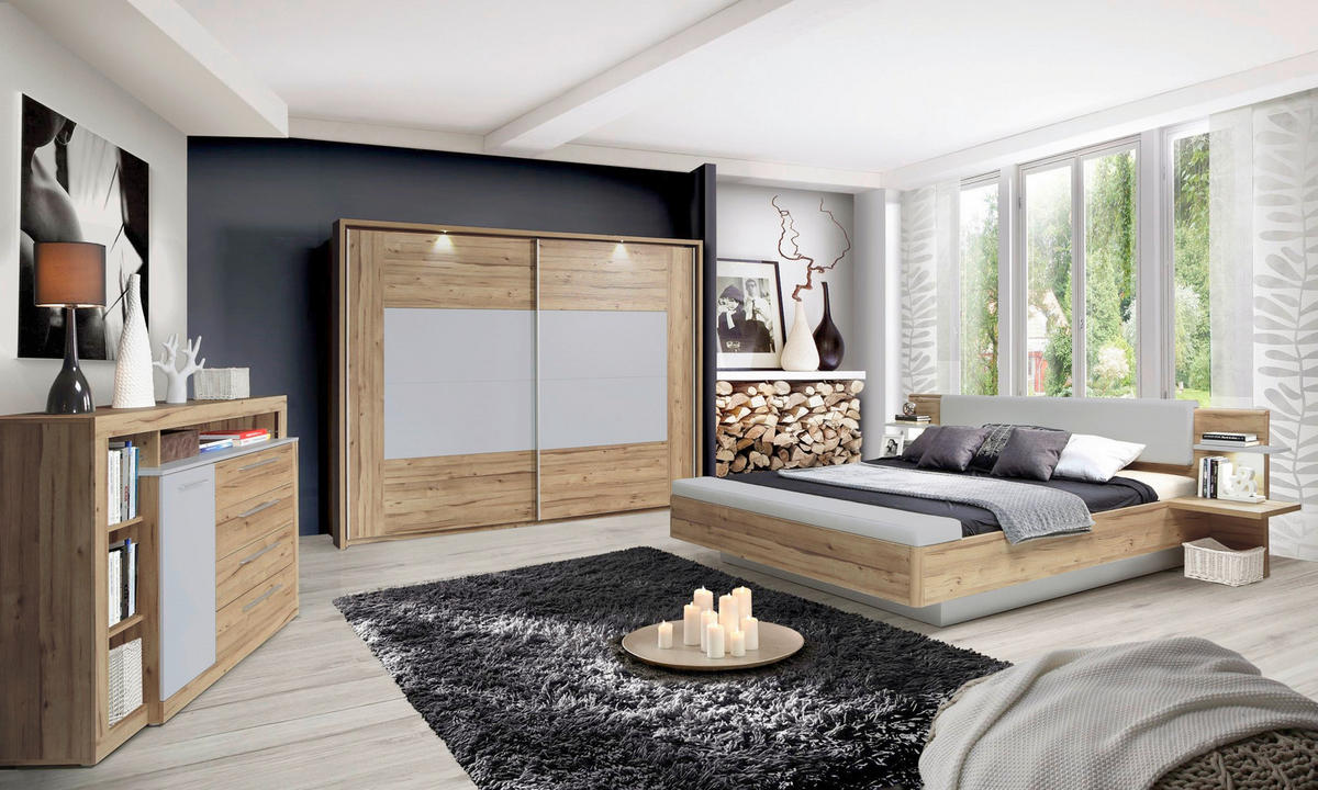SIDEBOARD 161/107/43 cm  in Grau, Eiche Artisan  - Alufarben/Eiche Artisan, Konventionell, Holzwerkstoff/Kunststoff (161/107/43cm) - Ti'me