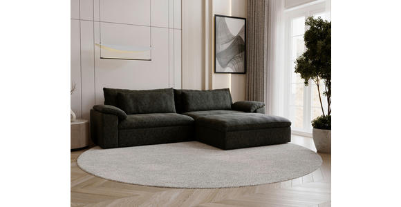 ECKSOFA  in Webstoff Schwarz  306/198 cm  - Schwarz, MODERN, Kunststoff/Textil (306/198cm) - Carryhome