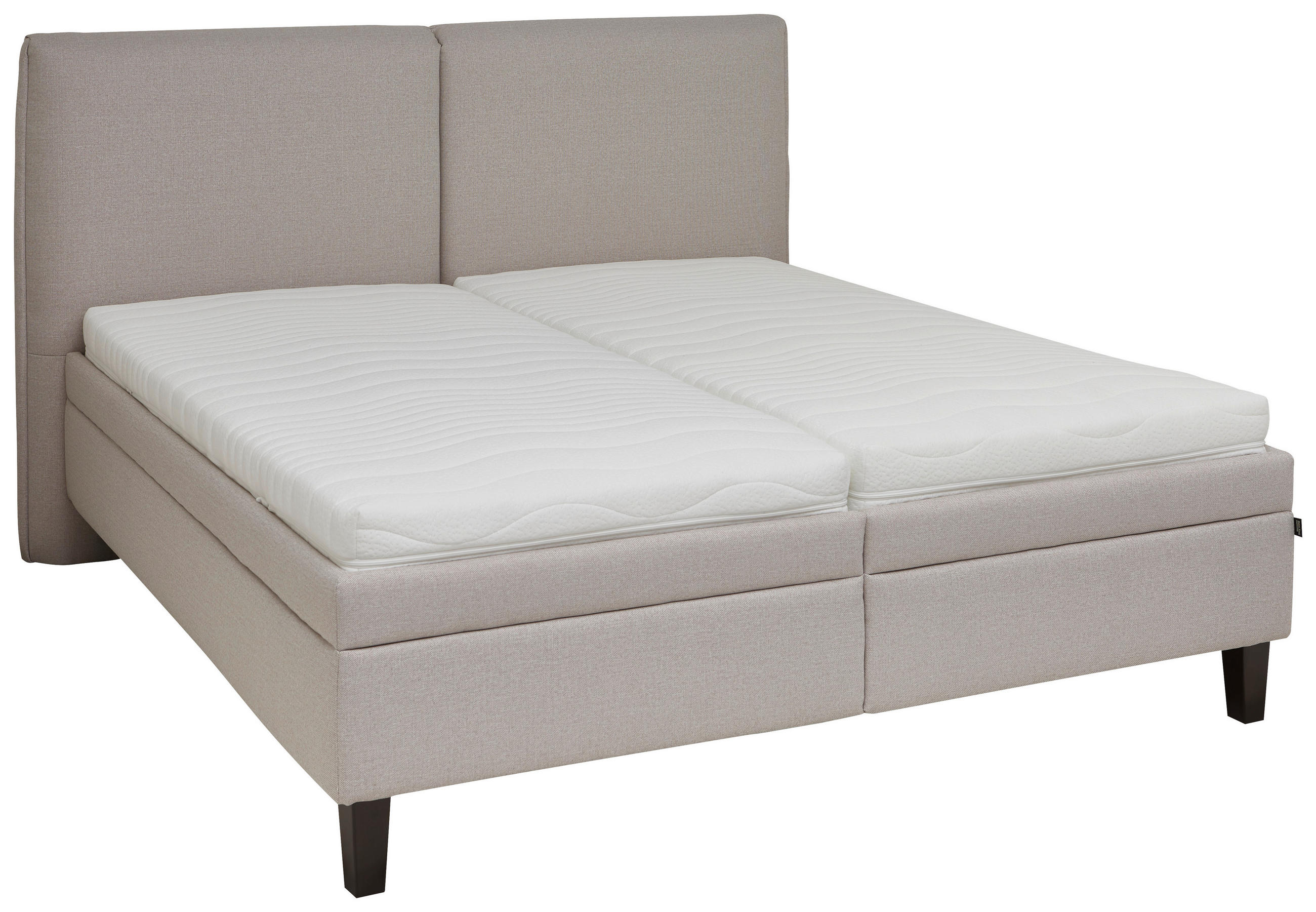 POLSTERBETT Matratze, Lattenrost, Bettkasten Beige 180/200 cm  - Beige/Weiß, KONVENTIONELL, Holz/Textil (180/200cm) - Dieter Knoll