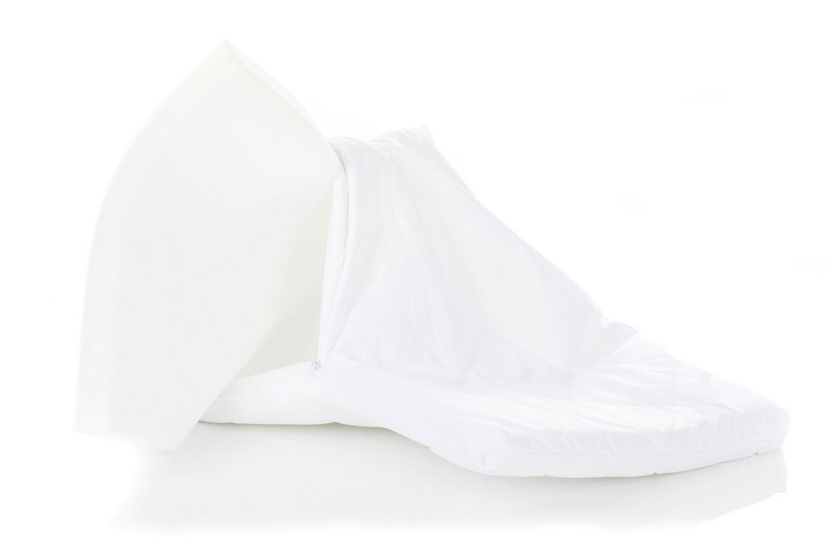 BEISTELLBETTMATRATZE Nino  - Weiß, Basics, Textil (45/90/4,5cm) - Fillikid