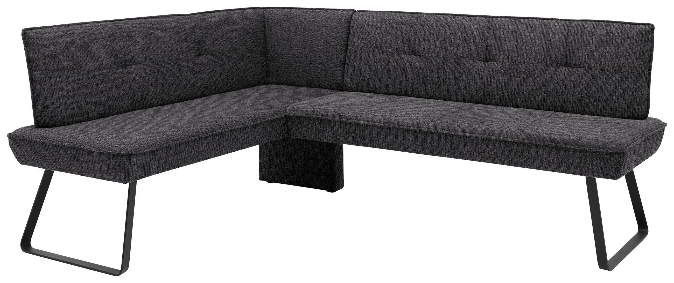 Thumbnail - Dieter Knoll Eckbank, Anthrazit, Schwarz, Metall, Textil, L-Form, 192x157 cm, Emas, Dgm, Fußauswahl, Lederauswahl, Stoff...