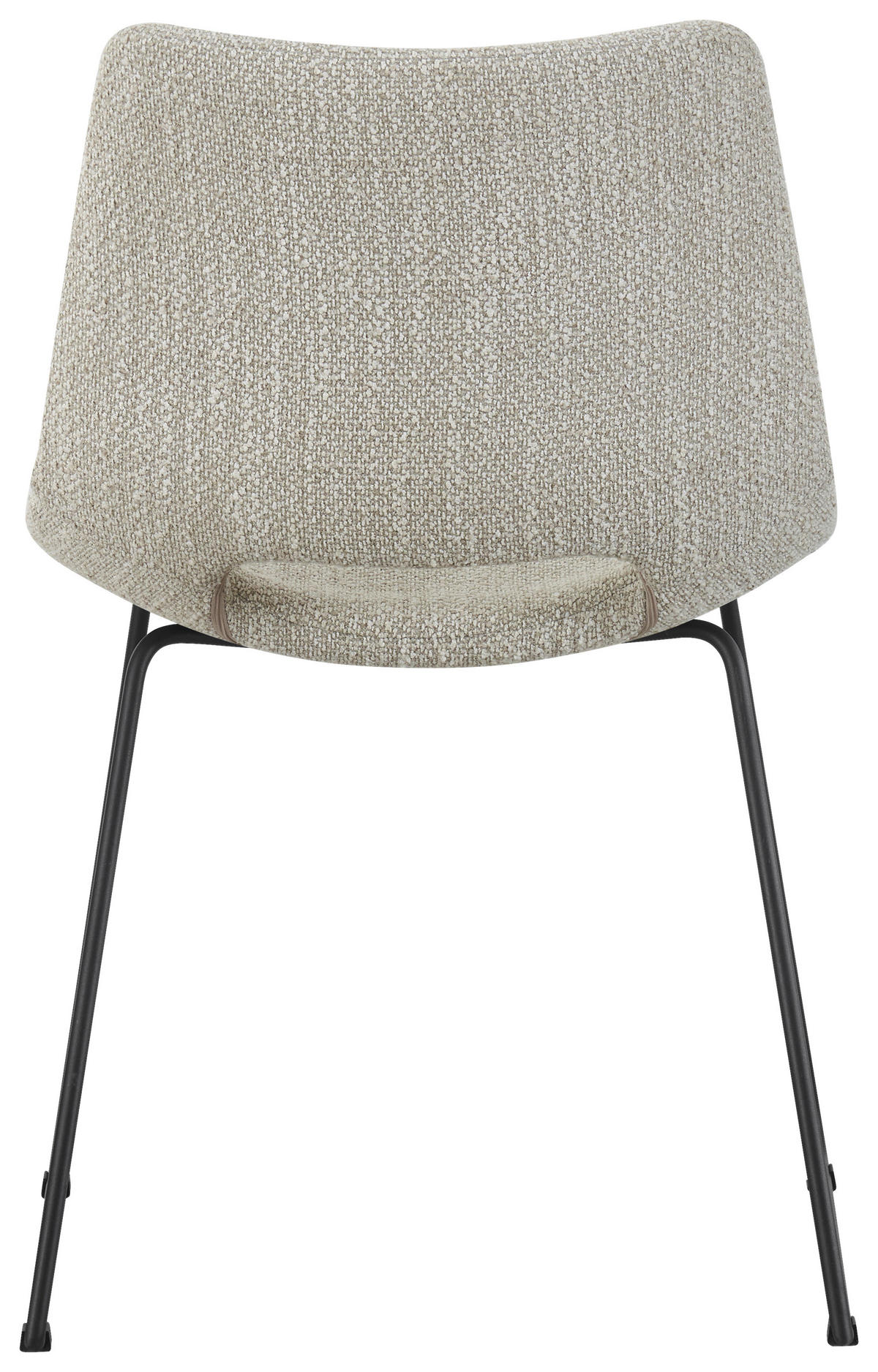 STUHL - Beige/Schwarz, Design, Textil/Metall (48/79/56cm) - Stylife