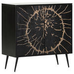 KOMMODE  in 90/90/40 cm  - Goldfarben/Schwarz, Design, Holz/Metall (90/90/40cm) - Landscape