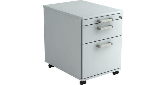 ROLLCONTAINER 42,8/59/58 cm  - Chromfarben/Grau, KONVENTIONELL, Holzwerkstoff/Kunststoff (42,8/59/58cm) - Venda