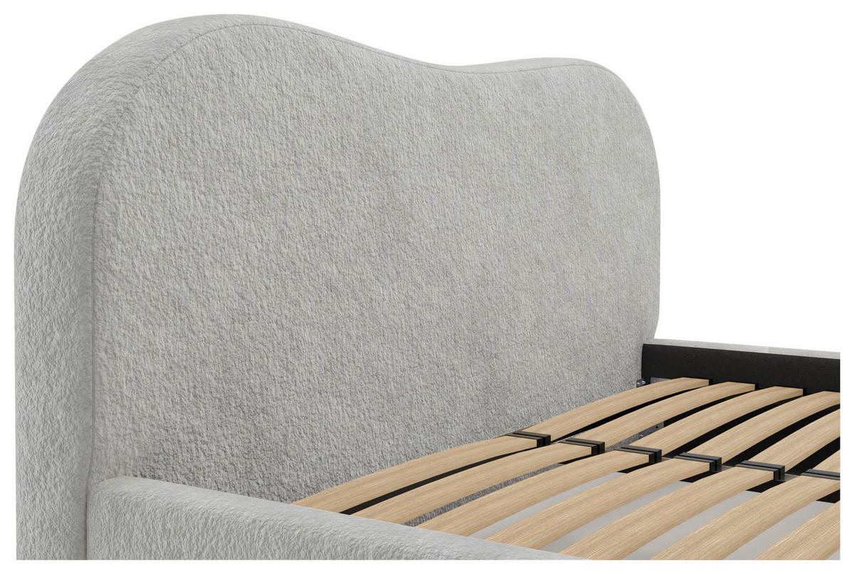 POLSTERBETT Lattenrost, Bettkasten 180/200 cm  in Silberfarben  - Silberfarben/Schwarz, Design, Holz/Textil (180/200cm) - Boxxx