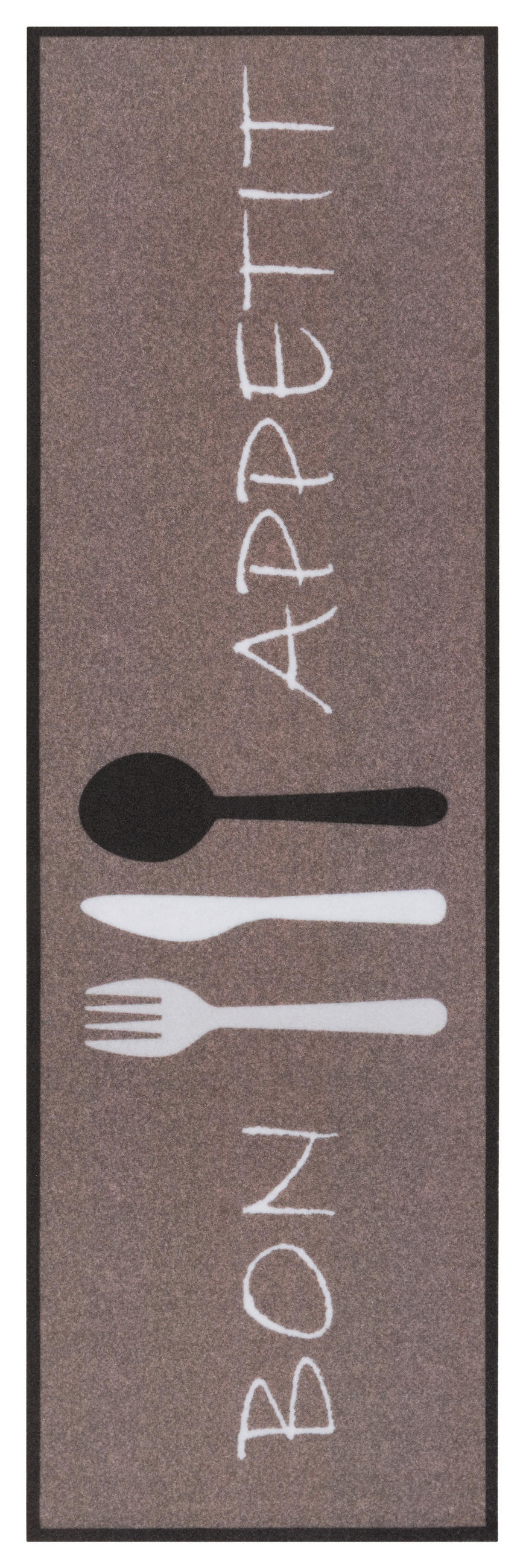 KÜCHENLÄUFER 50/150 cm Cook & Clean Braun, Weiß  - Braun/Weiß, Design, Kunststoff (50/150cm) - Esposa