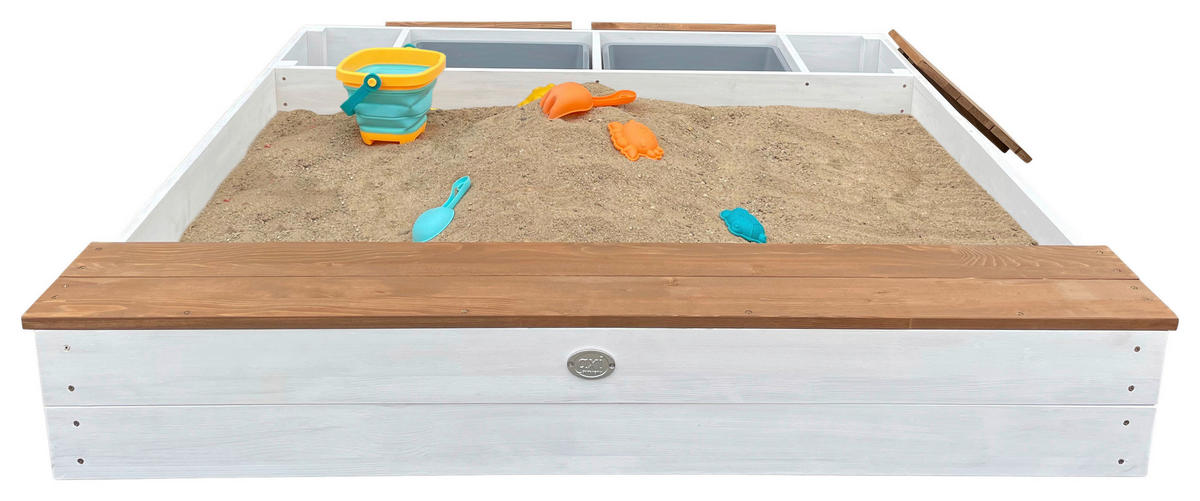 SANDKASTEN  - Weiss/Braun, Konventionell, Holz (117/18,7/119cm)