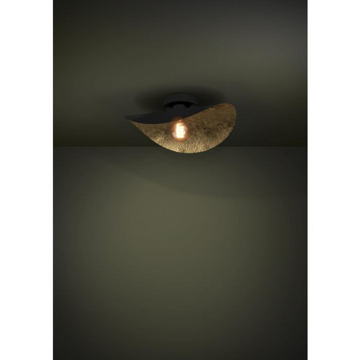 PLAFONJERA Saceda  - zlatna/crna, Dizajnerski, metal (41/34/16cm)