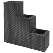 BLUMENTREPPE - Schwarz, Basics, Kunststoff/Metall (90/30/85cm) - AMBIA GARDEN