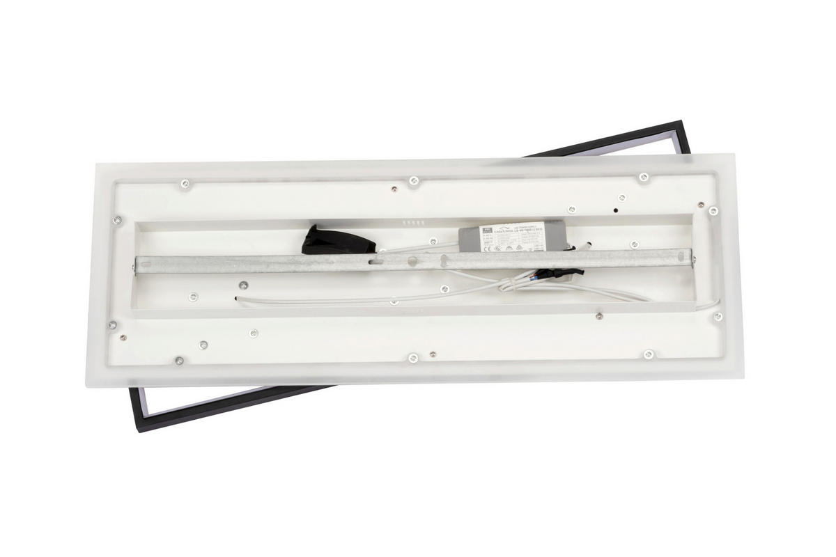 LED-DECKENLEUCHTE Richmond 70/30/6 cm  - Schwarz/Weiß, LIFESTYLE, Kunststoff/Metall (70/30/6cm) - Novel