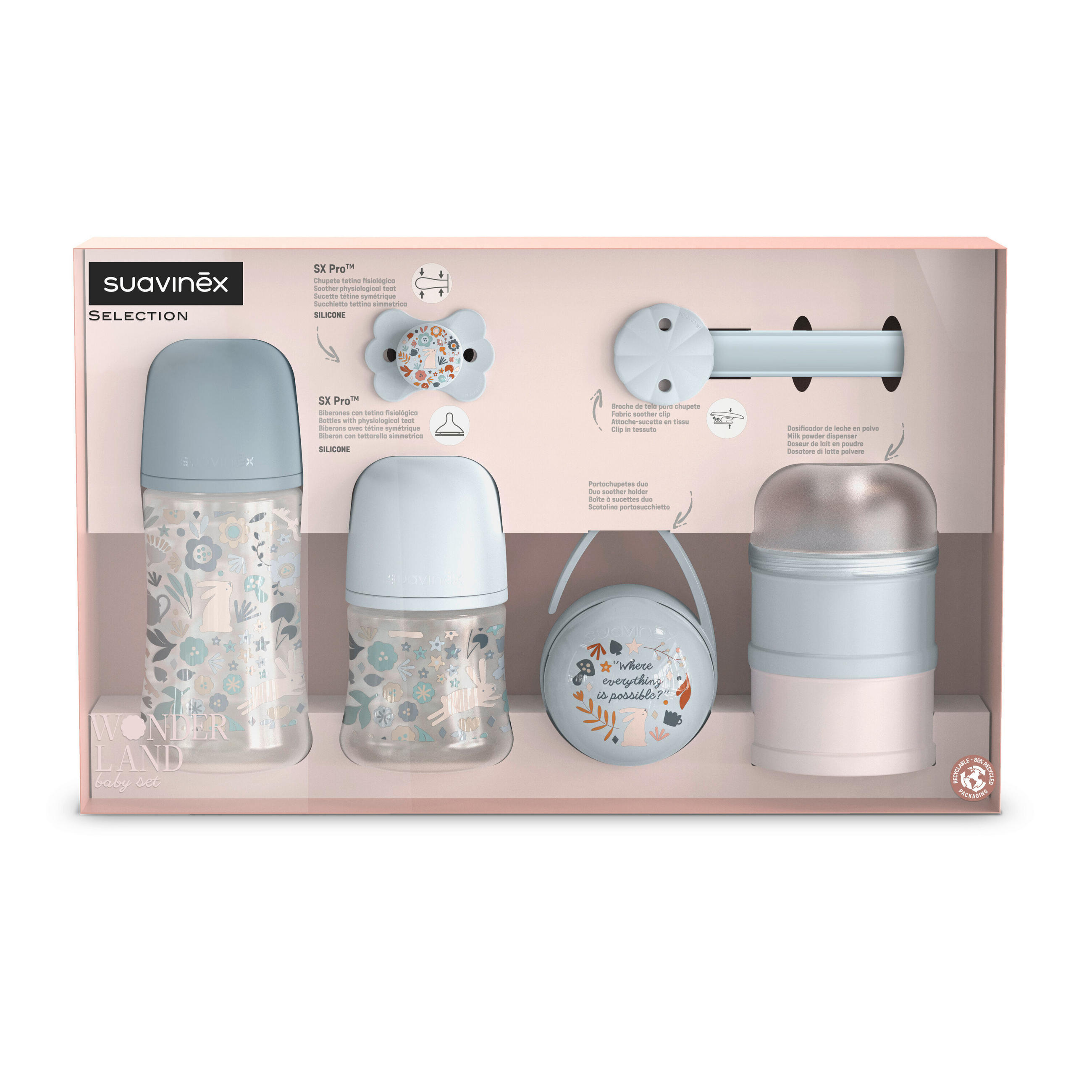 BABYGESCHENKSET - Pastellblau, Basics, Kunststoff (44/22/8cm)
